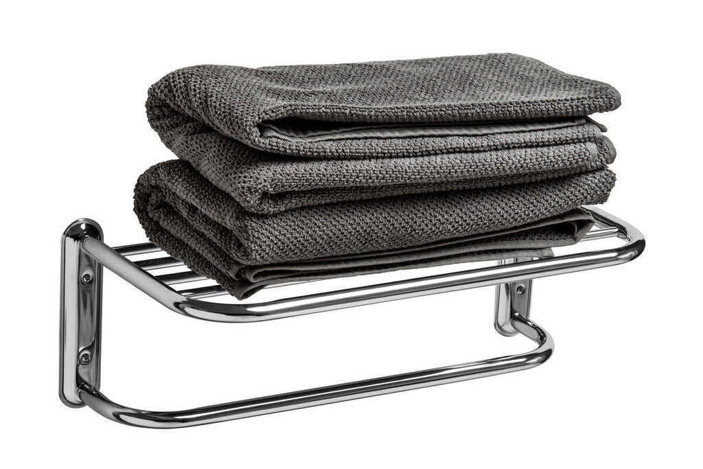 Dara Chrome Wall Mountable Towel Shelf