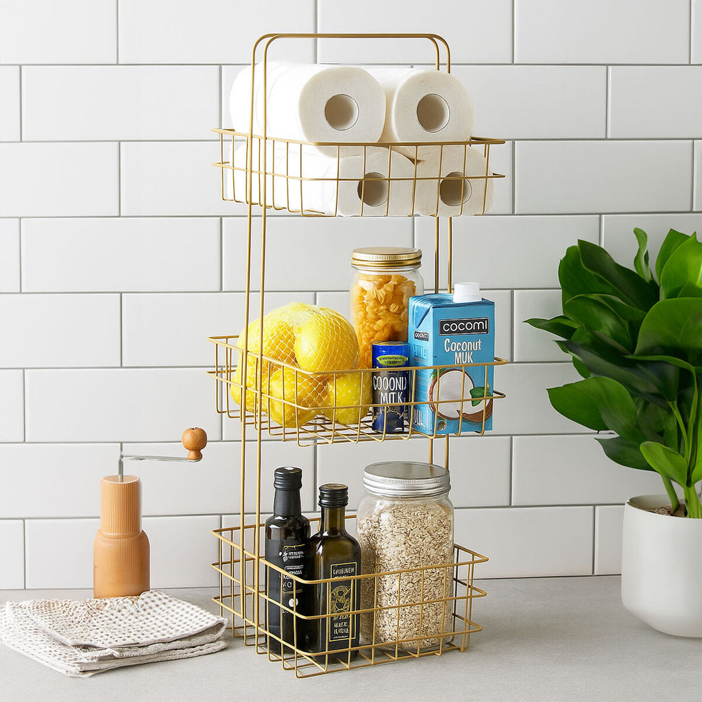 Kirby Three Tier Gold Storage Caddy