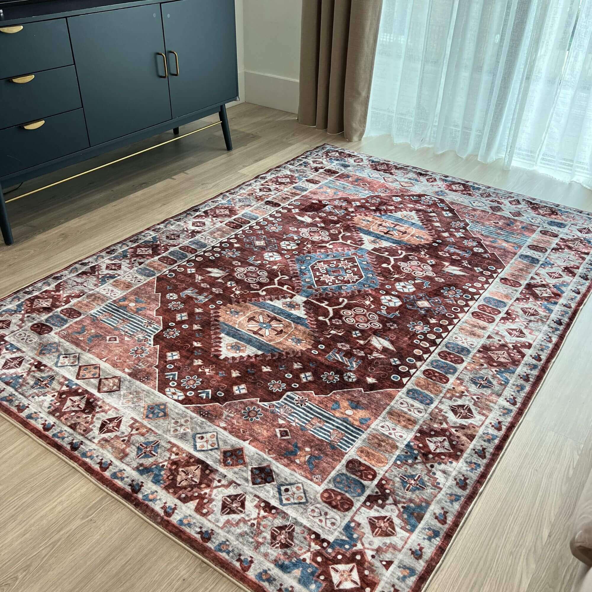 Madar Vintage Washable Cream Rug