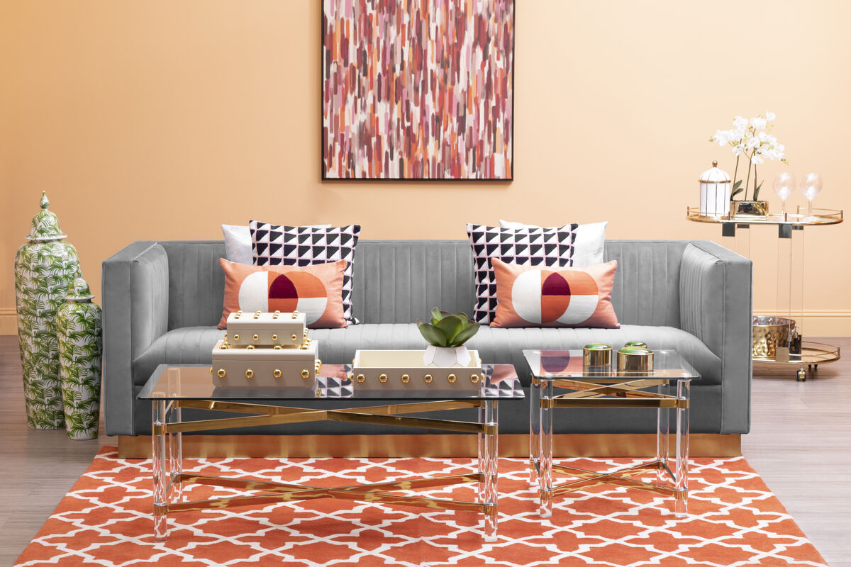3 Seat Grey Sofa, Opal