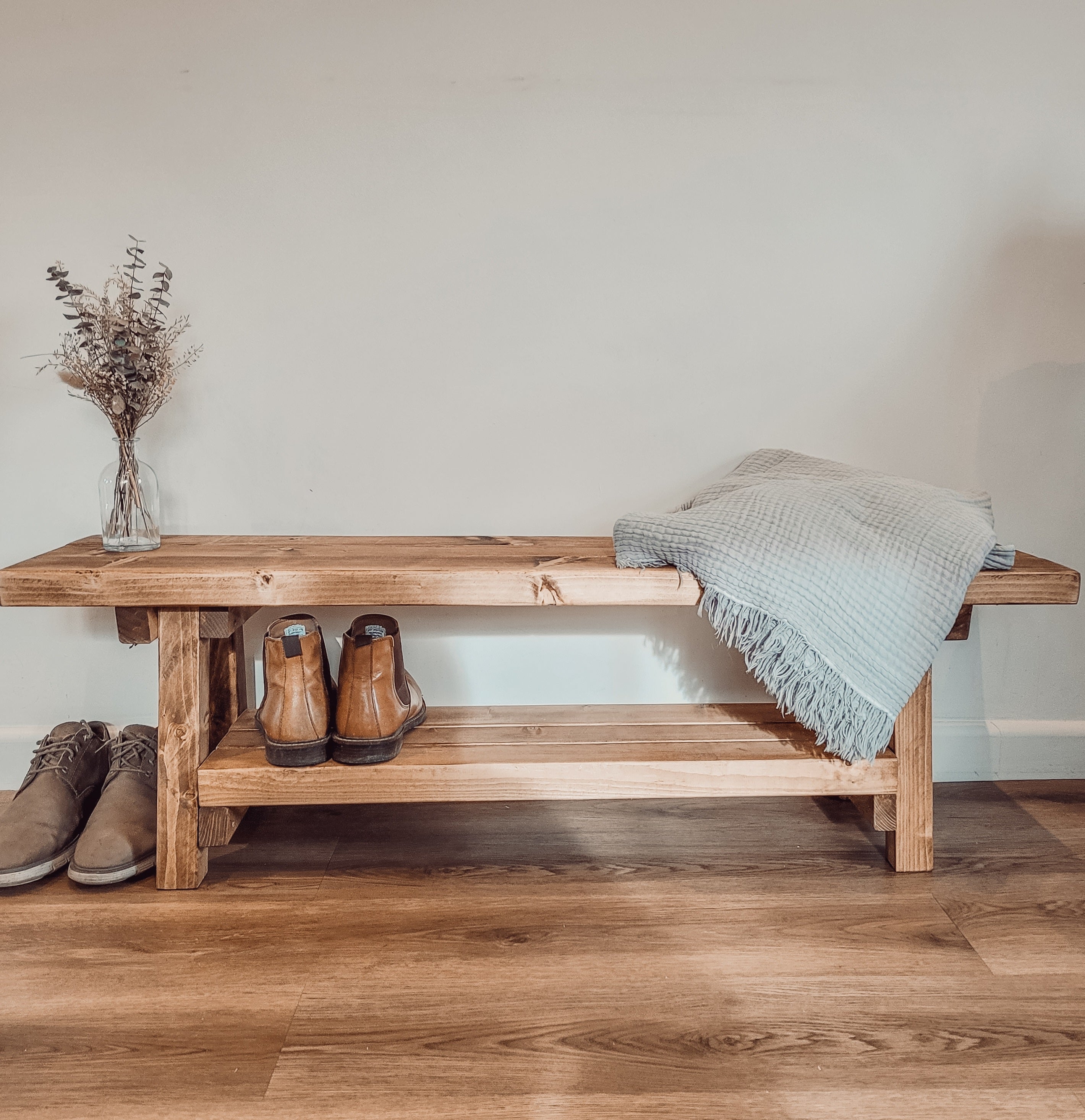 VORA Rustic Bench For Entryway