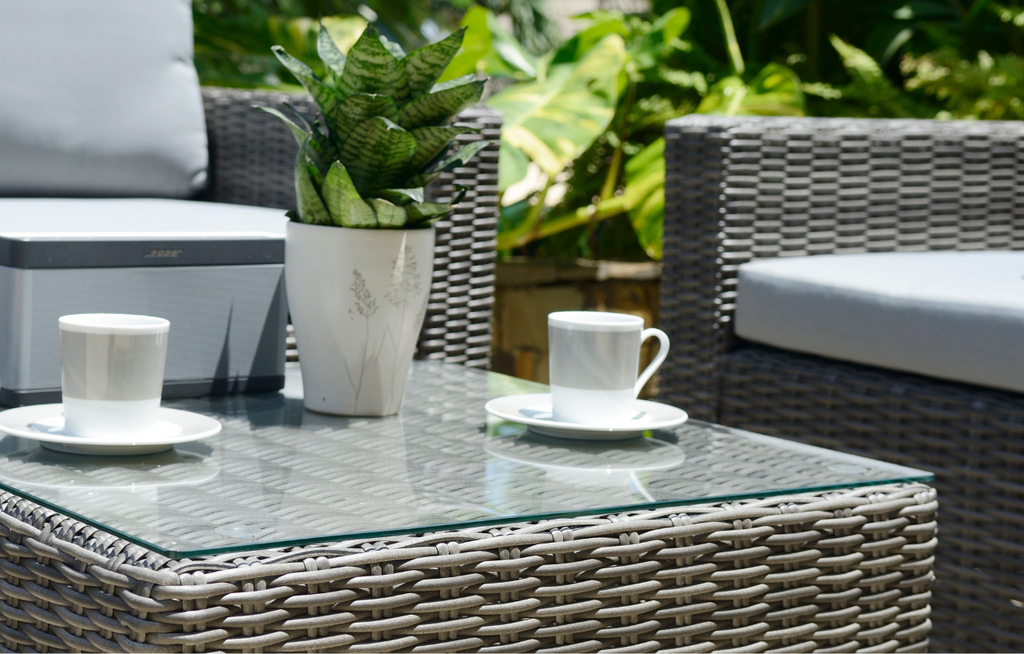 Marbella Grey 5 Seat Chaise Garden Sofa & Armchair Lounge Set