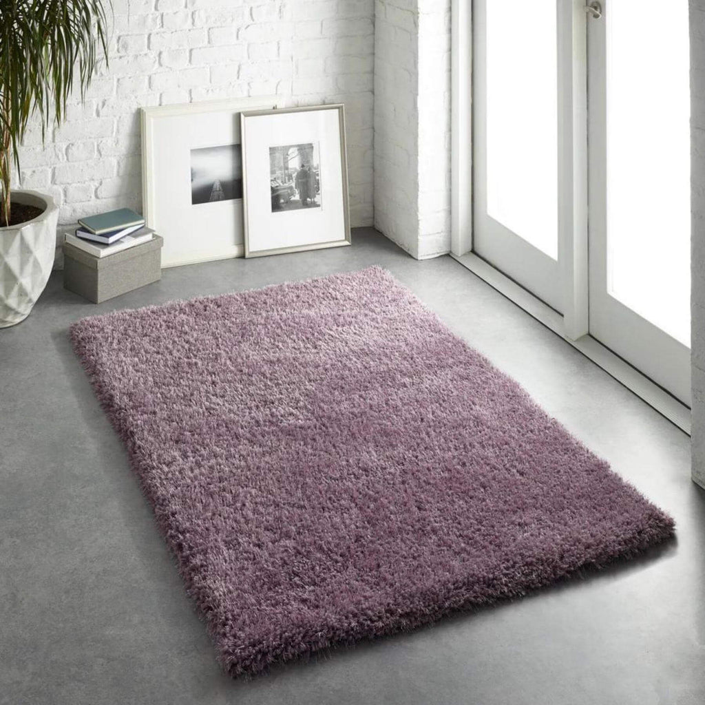 Chicago Lavender Shaggy Polyester Contemporary Rug