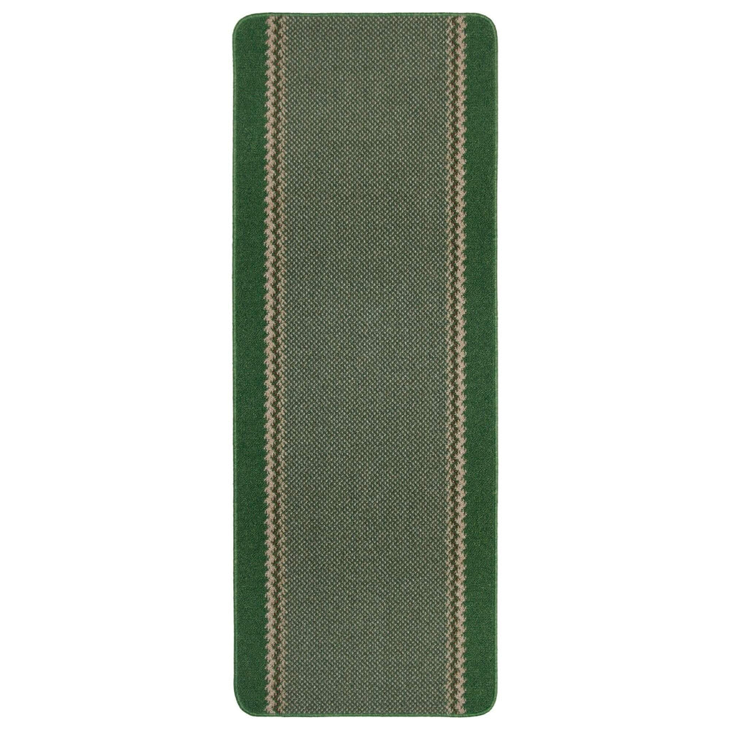 Washable Designer Bordered Green Rug | 116Gr