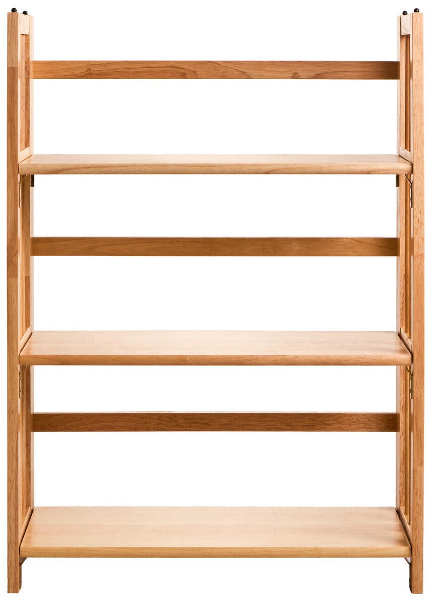 Heva Three Tier Tropical Hevea Wood Stackable Shelf Unit