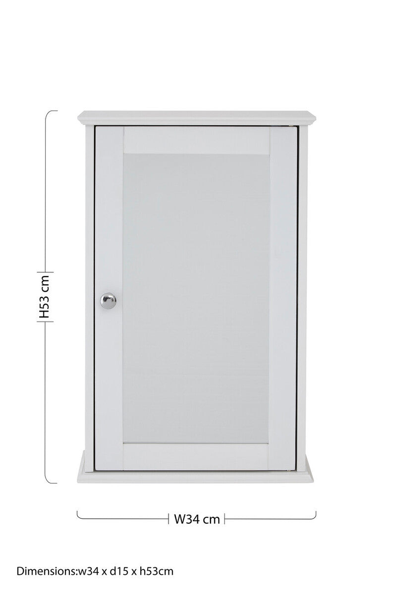 Portland Mirrored Natural Contemporary Cabinet