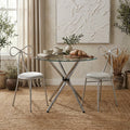Afton Round Dining Table With Glass Top