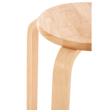Heva Tropical Hevea Wood Stackable Round Stool