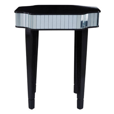 Clavier Black & Mirror Side Table