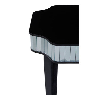 Clavier Black & Mirror Side Table