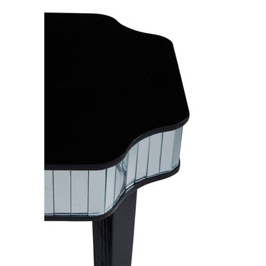 Clavier Black & Mirror Side Table