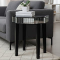 Clavier Black & Mirror Side Table