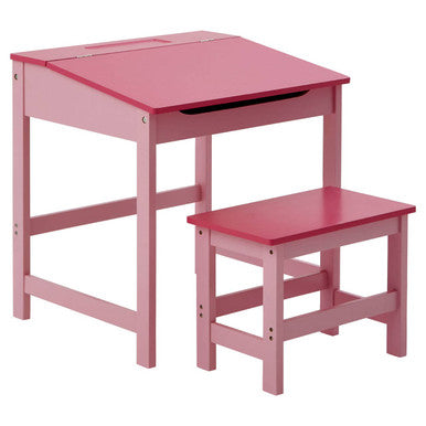 Jordan Childrens Pink Desk & Stool