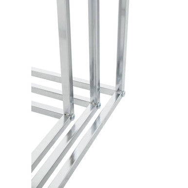 Matte White Top Nest Of 3 Tables With Chrome Frame, Fulton