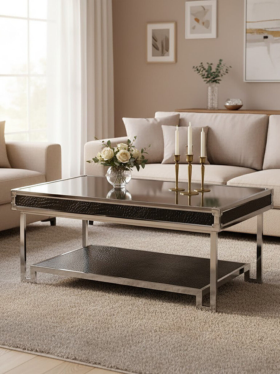 Carla Crocodile Leather Coffee Table