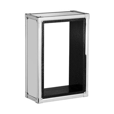 Carla Crocodile Leather Wall Cube Shelf