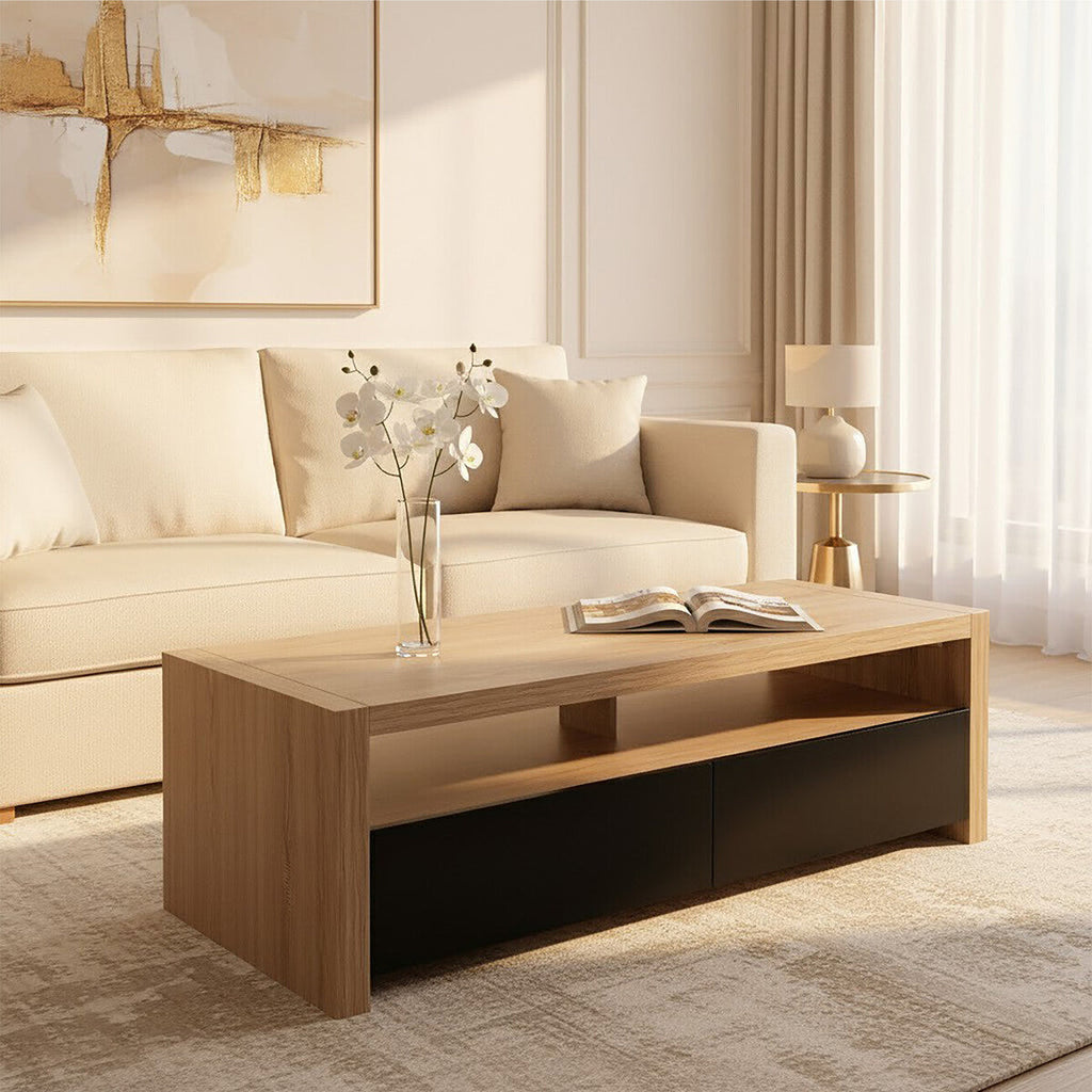 Loki 2 Drawers & 1 Shelf Coffee Table