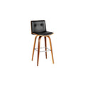 Parkar Black Leather Bar Chair