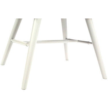 Cassy Black Leather Dining Chair With White Legs