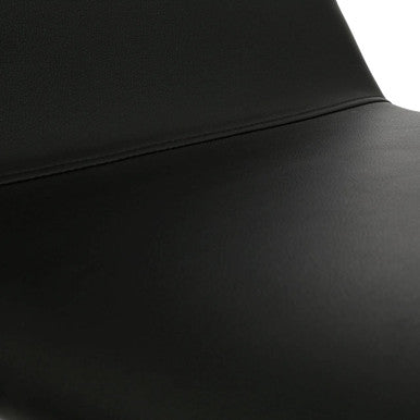 Cassy Black Leather Dining Chair With White Legs