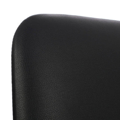 Cassy Black Leather Dining Chair With White Legs