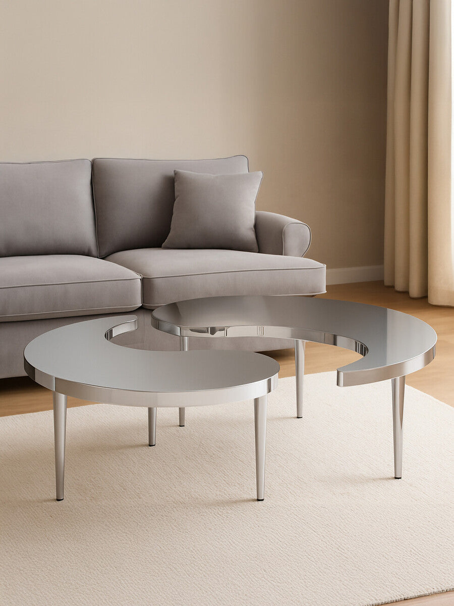 Lure Yin-Yang Stainless Steel Coffee Table
