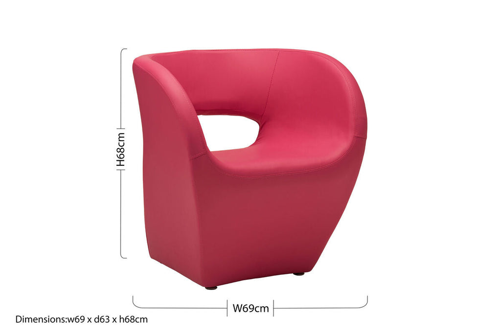Aldo Hot Pink Leather Armchair