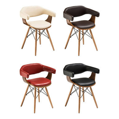 Parkar Brown Leather & Beech Wood Chair