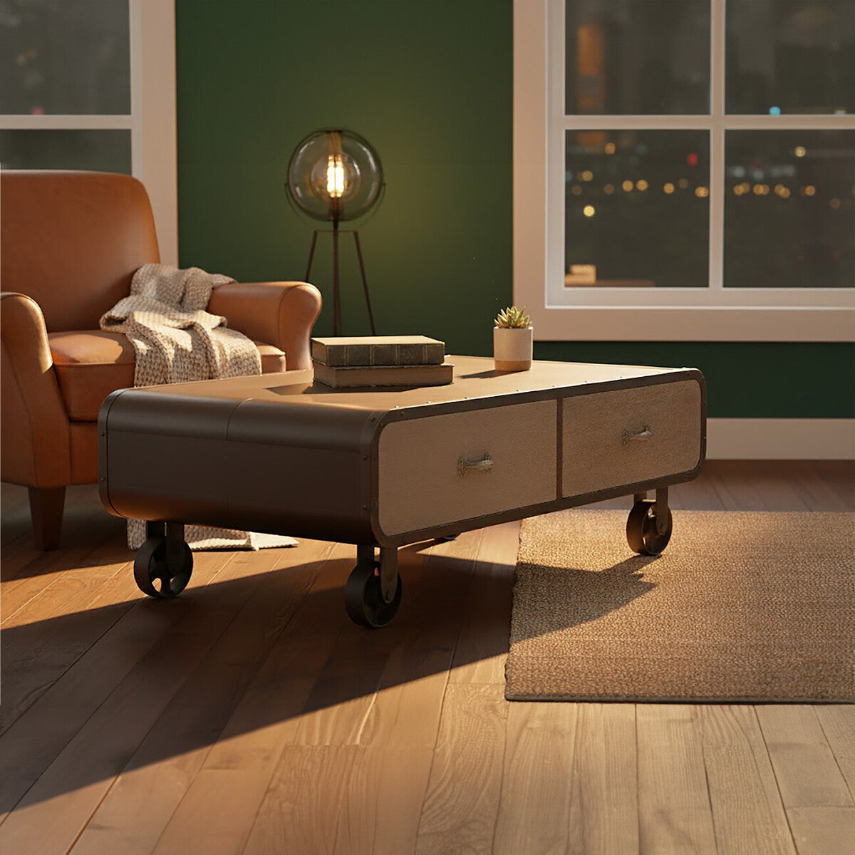 Village Loft 2 Drawer Coffee Table