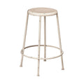 Artisan Cream Metal Bar Stool