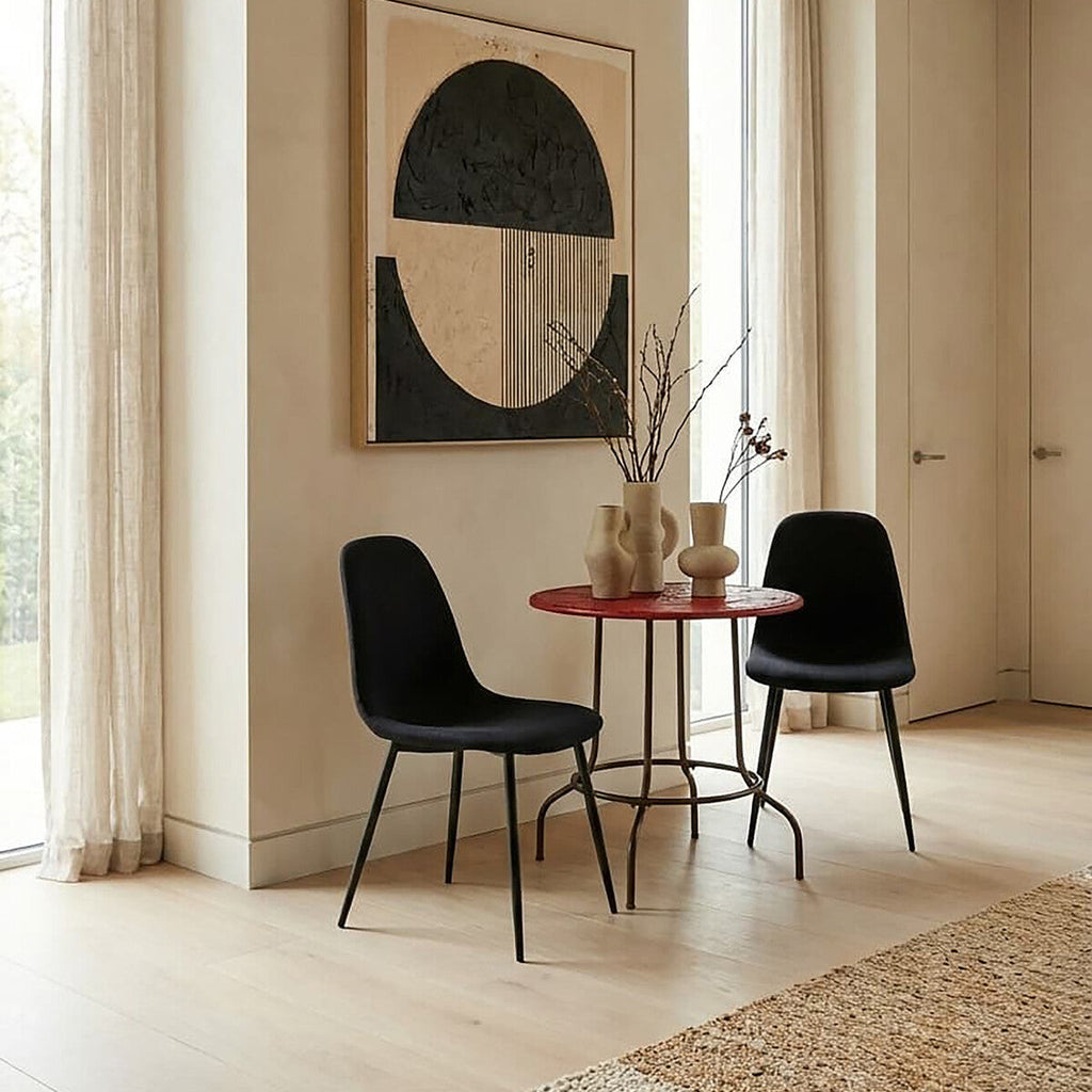 Artisan Red Metal Table Industrial