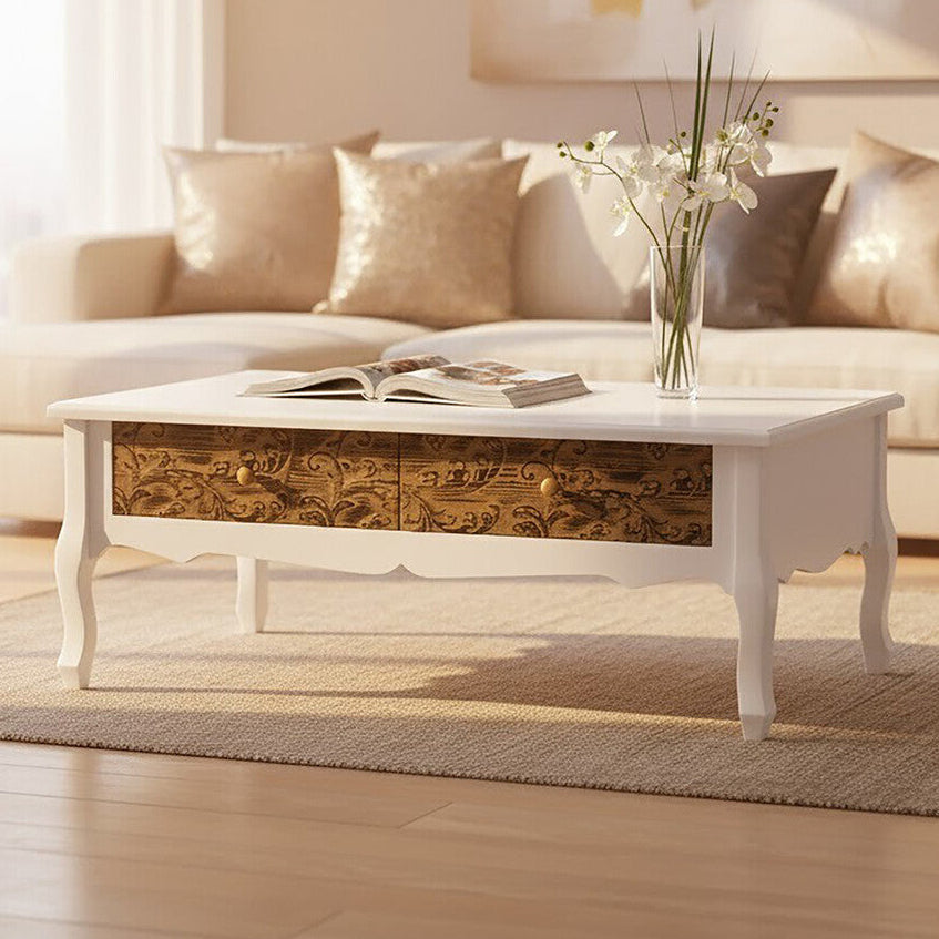 Bali White Contemporary Coffee Table