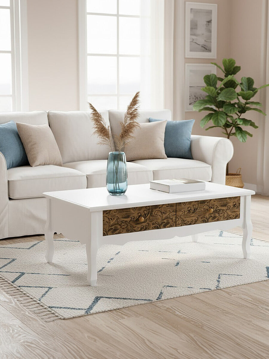 Bali White Contemporary Coffee Table
