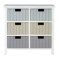 New England White 6 Drawers Chest
