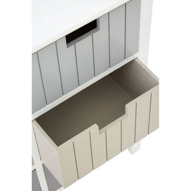 New England White 6 Drawers Chest