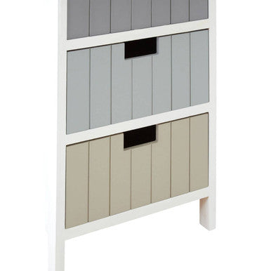 New England White 5 Drawers Chest