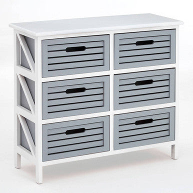 Vermont 6 Grey Cabinet Drawers