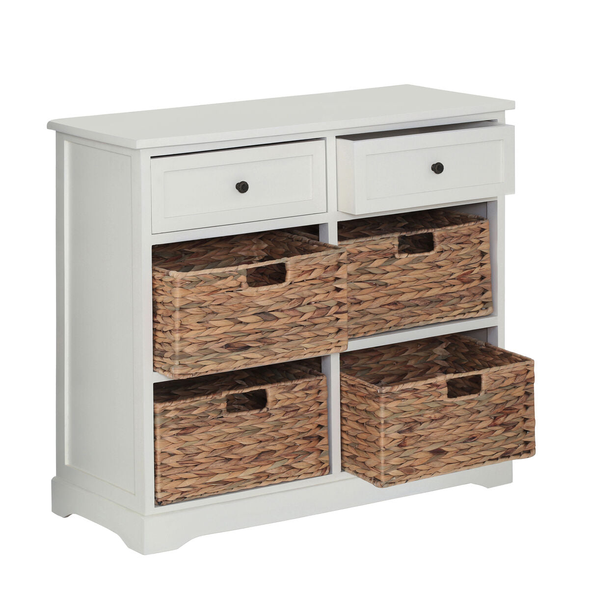 Vermont Ivory 2 Drawer 4 Baskets Cabinet