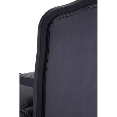 Rococo Grey Velvet Chair & Footstool