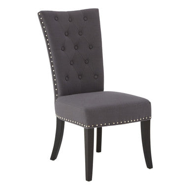 Regents Park Grey Cotton & Linen Dining Chair