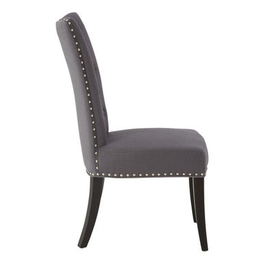 Regents Park Grey Cotton & Linen Dining Chair