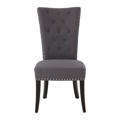 Regents Park Grey Cotton & Linen Dining Chair