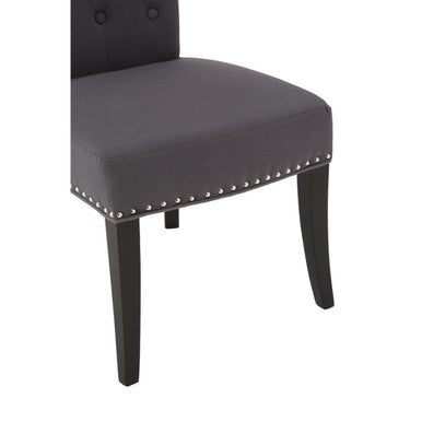 Regents Park Grey Cotton & Linen Dining Chair