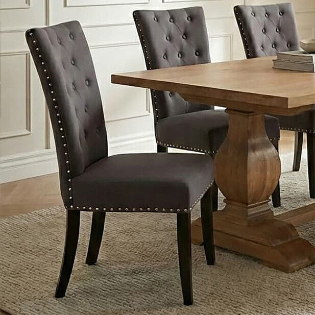 Regents Park Grey Cotton & Linen Dining Chair