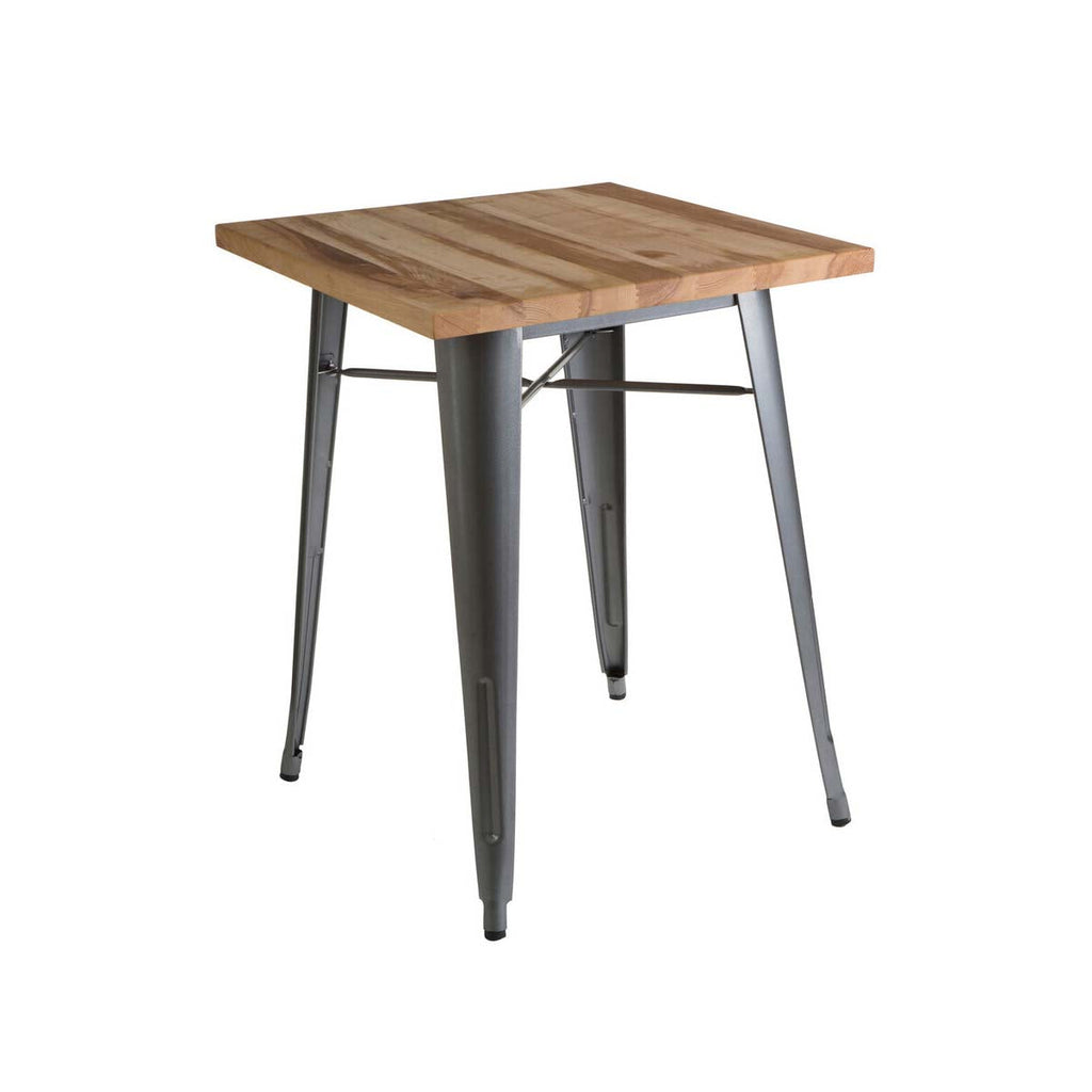 Aldgate Silver Table In Powder Coated Metal & Wood