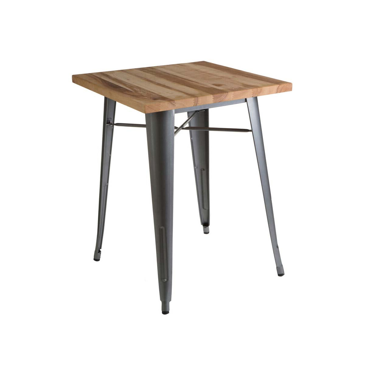 Aldgate Silver Table In Powder Coated Metal & Wood
