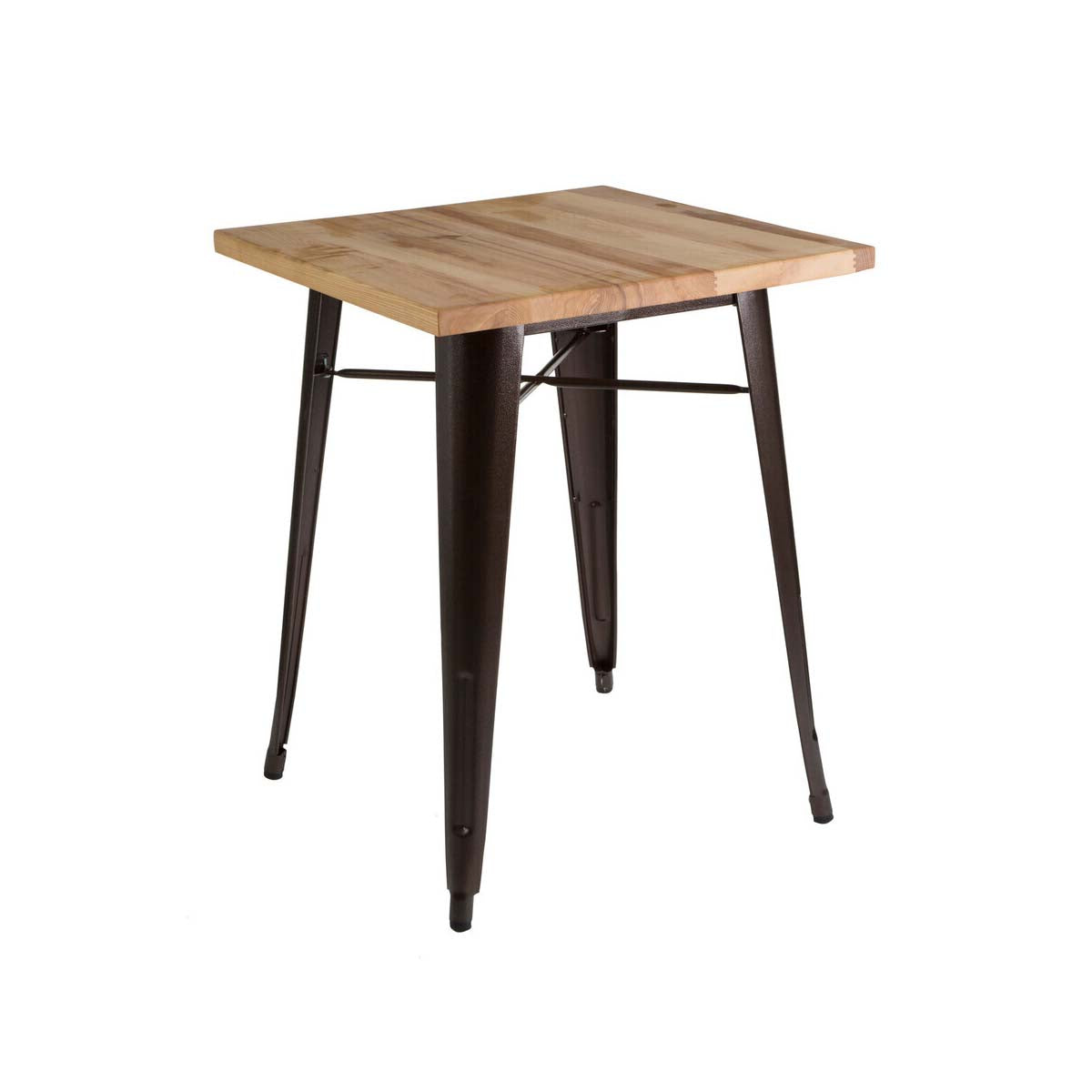 Aldgate Copper Side Table In Powder Coated Metal & Wood