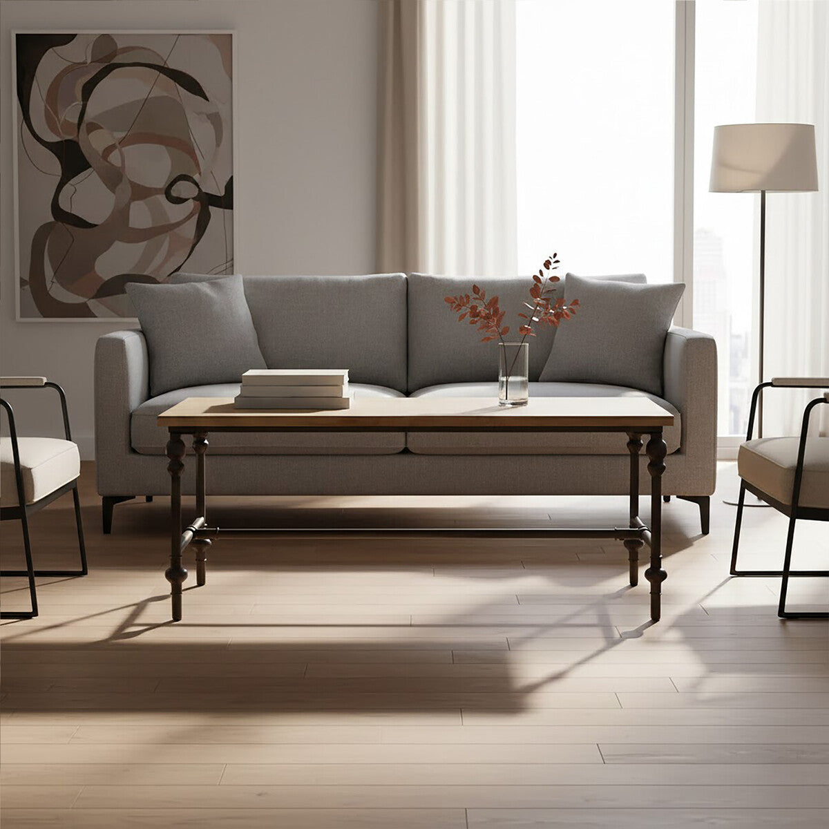 Tribeca Black Industrial Coffee Table