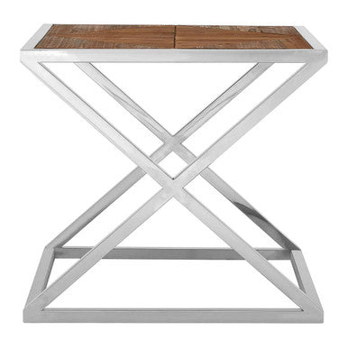 Hudson Steel Chrome Modern Side Table