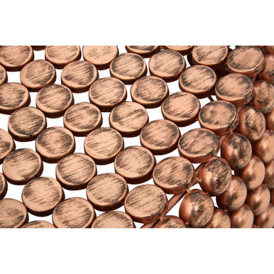 Gold Interlinked Beaded Iron Copper Coffee Table, Templar